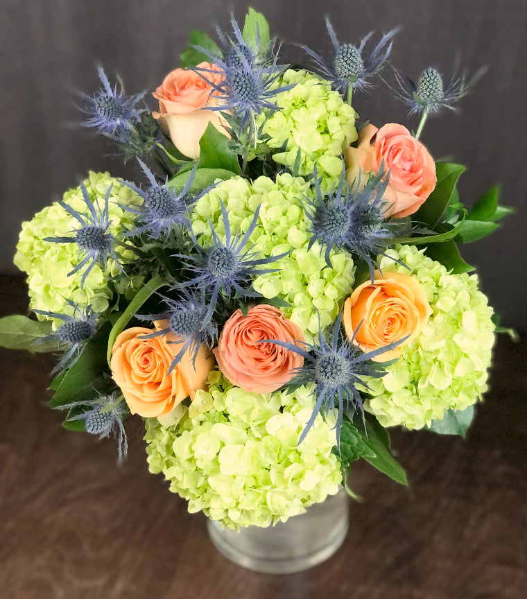 Bouquet de fleurs bleues