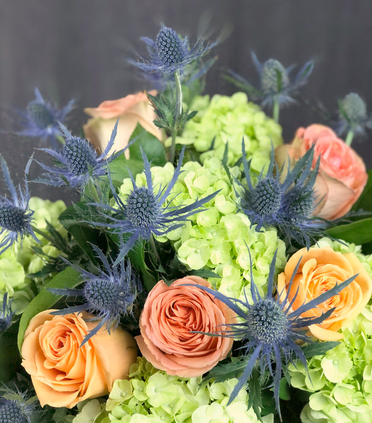 Bouquet de fleurs bleues