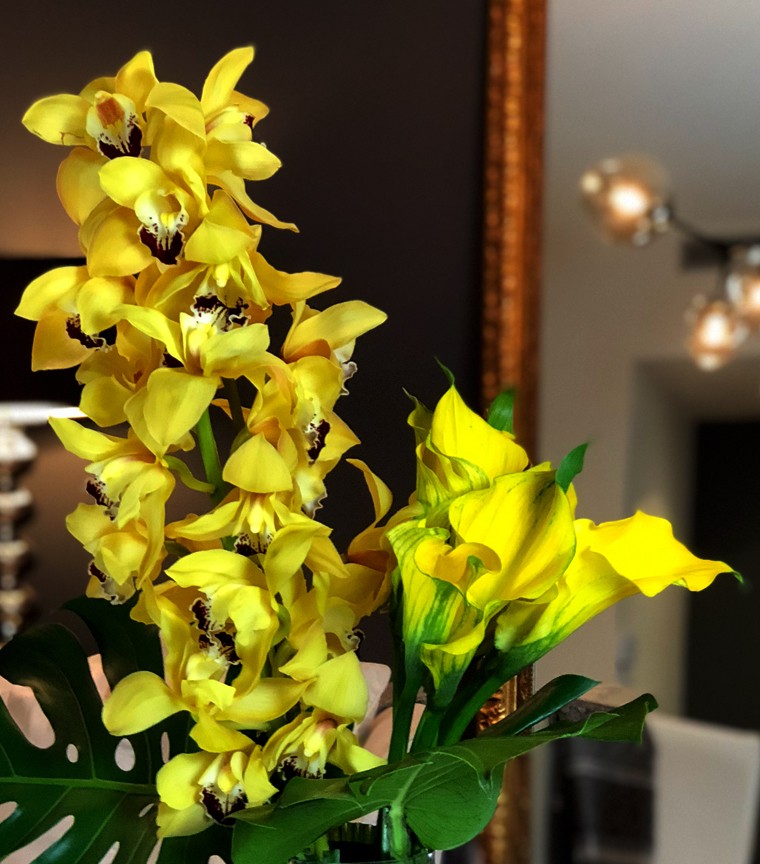 Bouquet Orchids And Calla Lilies