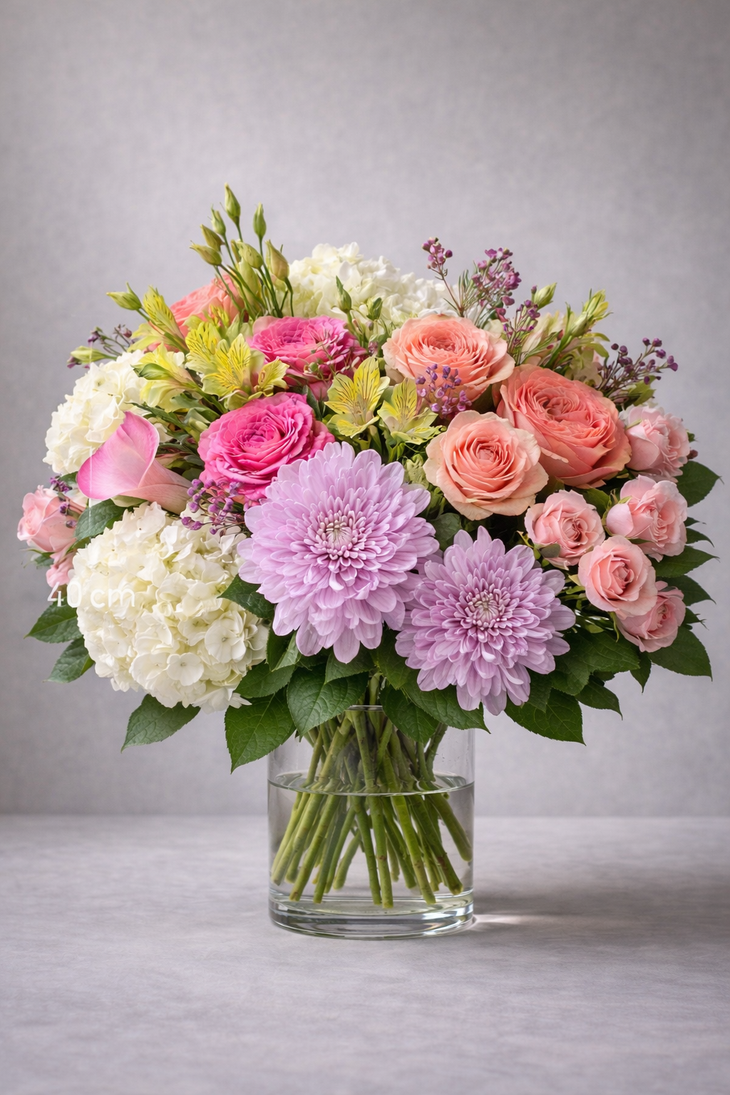 Mother's day bouquet with roses and pastel flowers, delivery for sunday